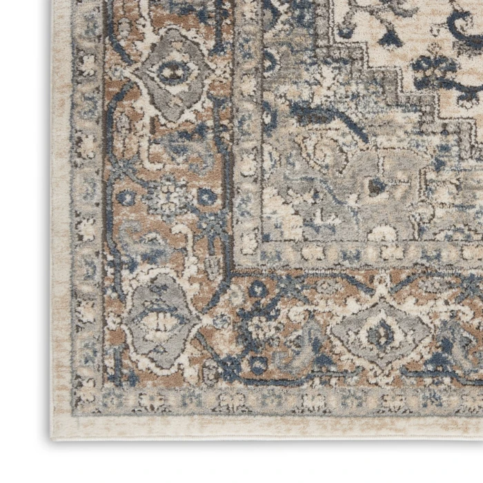 Nourison Quarry Ivory Grey QUA05 6 ft. Rect. Rug