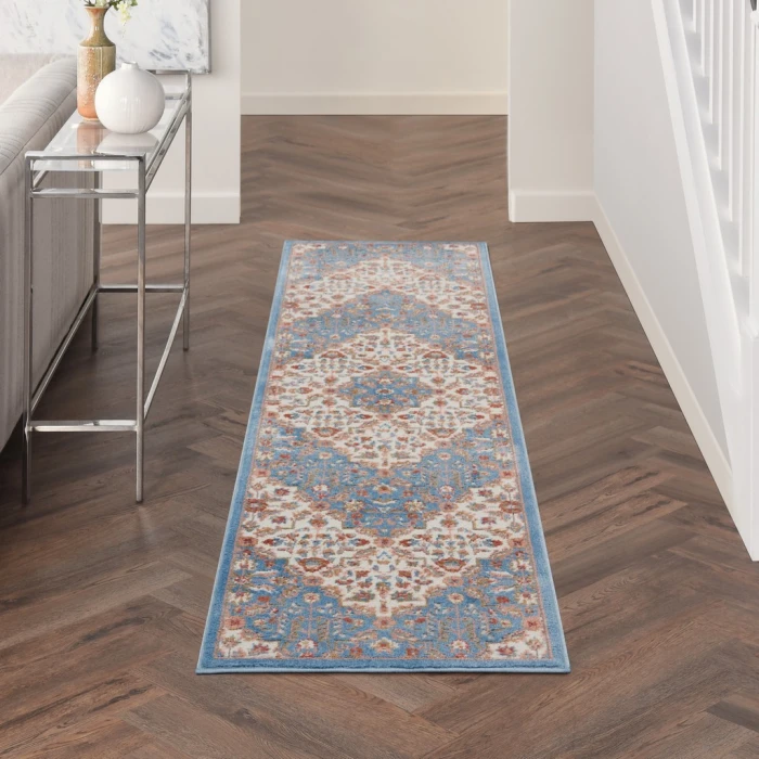 Nourison Elation Area Rug ETN08-Ivory Blue