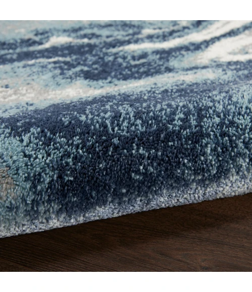 Kathy Ireland American Manor Area Rug AMR03 Blue/Ivory 9' x 12'