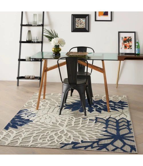 Nourison Aloha Area Rug ALH05-Ivory/Navy