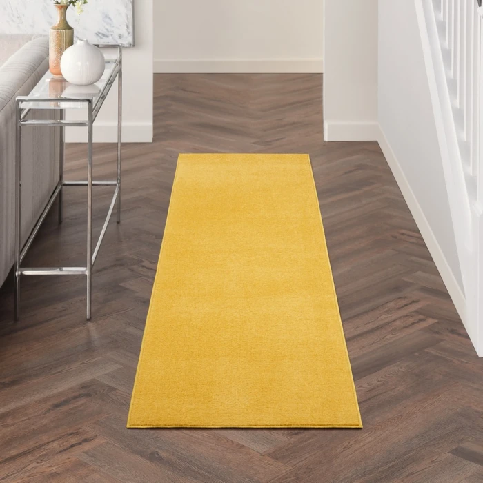 Nourison Essentials Yellow Area Rug NRE01-Yellow