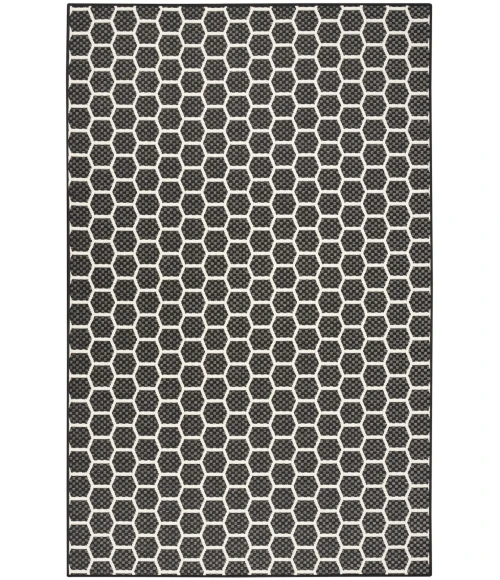 Nourison Twist Reversible Black TWS01 6 ft. X 9 ft. Rect. Rug