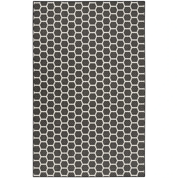 Nourison Twist Reversible Black TWS01 6 ft. X 9 ft. Rect. Rug