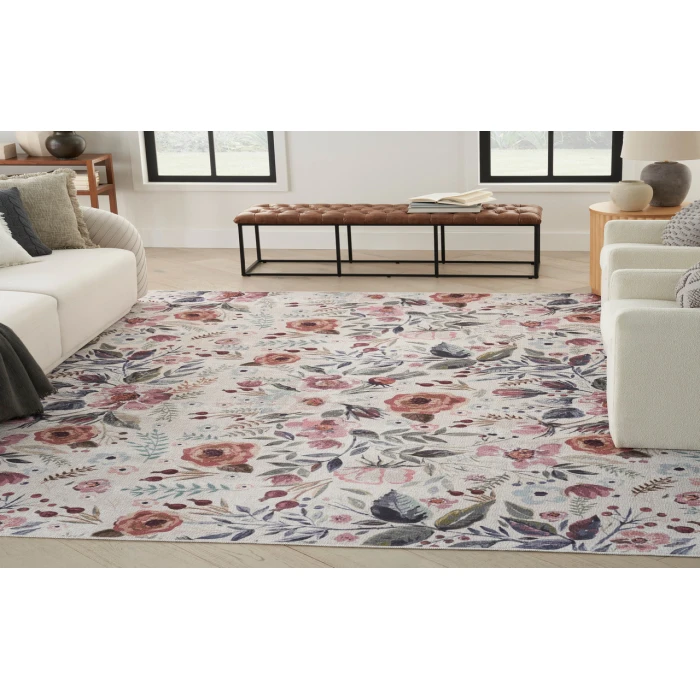 Nourison Nourison Washables Ivory Pink NWB01 8 ft. X 10 ft. Rectangle Rug