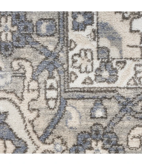 Nourison Quarry Ivory Blue QUA05 8 ft. X Round Rug
