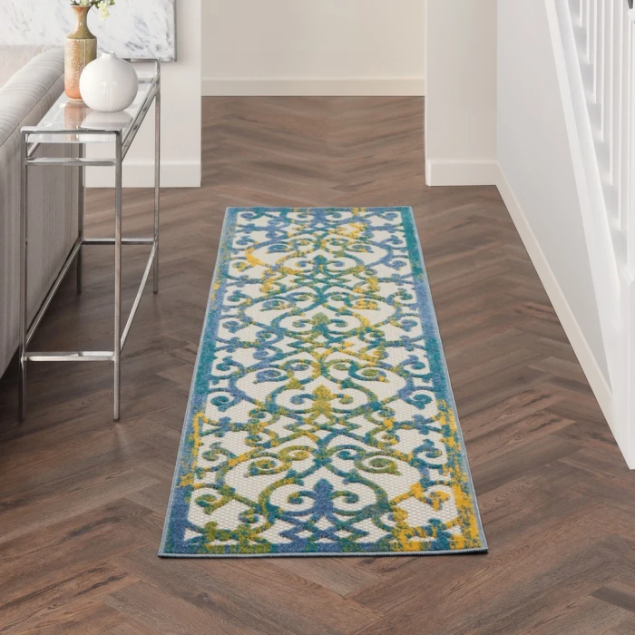 Nourison Aloha Area Rug ALH21-Ivory Blue