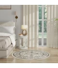Nourison Serenity Home Ivory Mocha SRH02 4 ft. X Round Rug
