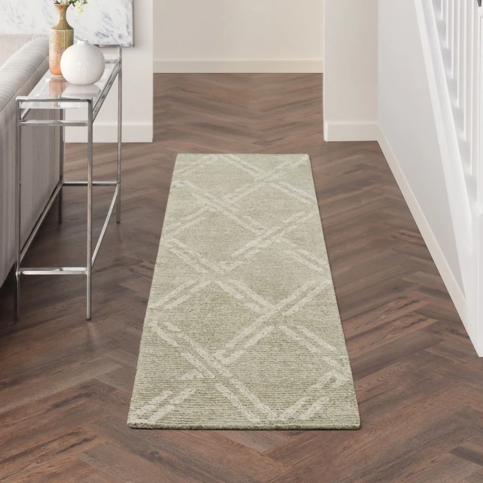 Nourison Venosa Runner Area Rug VSN01-Green Ivory