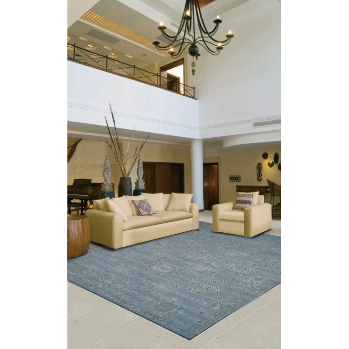 Nourison Home Silk Infusion Blue SIF01 5ft.3in. x 7ft.5in. Rect. Rug