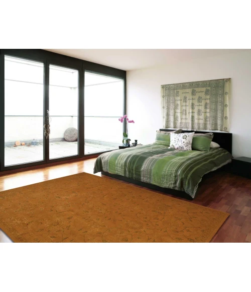 Nourison Home Silk Infusion Brown SIF01 7ft.9in. x 9ft.9in. Rect. Rug