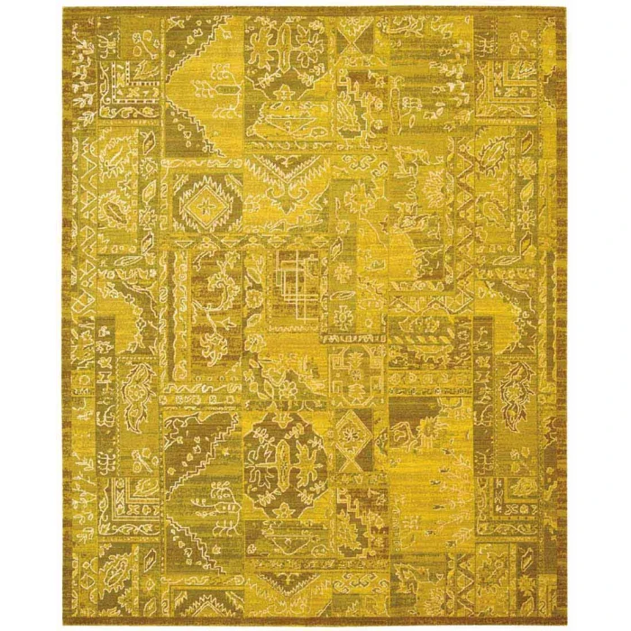 Nourison Home Silk Infusion Yellow SIF02 7ft.9in. x 9ft.9in. Rect. Rug