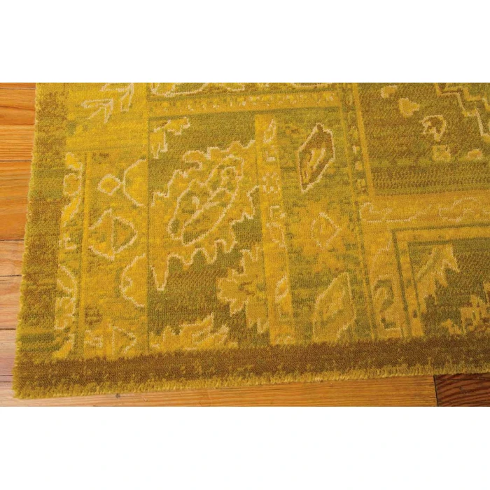 Nourison Home Silk Infusion Yellow SIF02 7ft.9in. x 9ft.9in. Rect. Rug