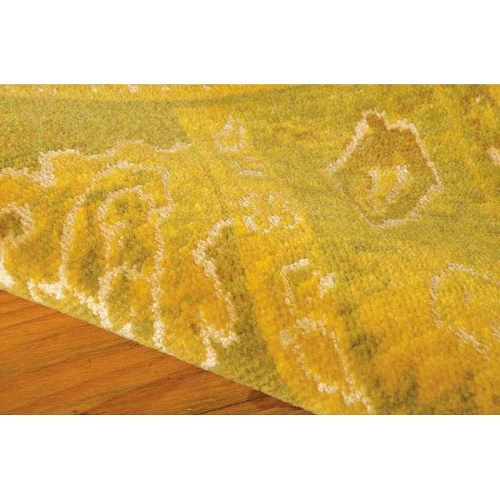 Nourison Home Silk Infusion Yellow SIF02 7ft.9in. x 9ft.9in. Rect. Rug