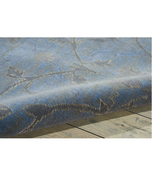 Nourison Home Silk Infusion Blue SIF01 7ft.9in. x 9ft.9in. Rect. Rug