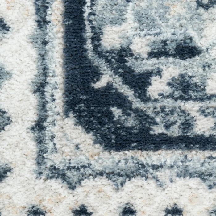 Nourison Dekor Grey Navy DEK01 2 ft. X 4 ft. Rect. Rug
