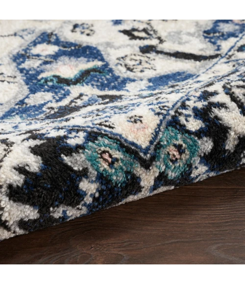 Nourison Passion Area Rug PSN33 Black Ivory 5'3" x 7'3"