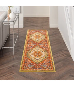 Nourison Home Allur ALR04 Red Multicolor 2 ft. 3 in. X 7 ft. 6 in. Area Rug