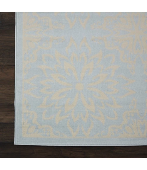 Nourison Jubilant Area Rug JUB06-Ivory/Light Blue