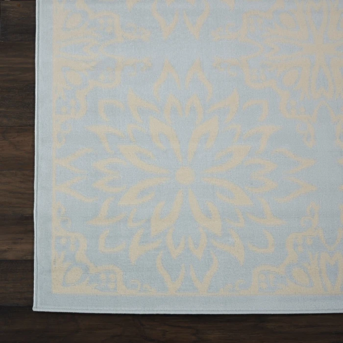 Nourison Jubilant Area Rug JUB06-Ivory/Light Blue