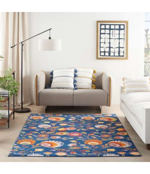 Nourison Allur Area Rug ALR08-Navy Multicolor