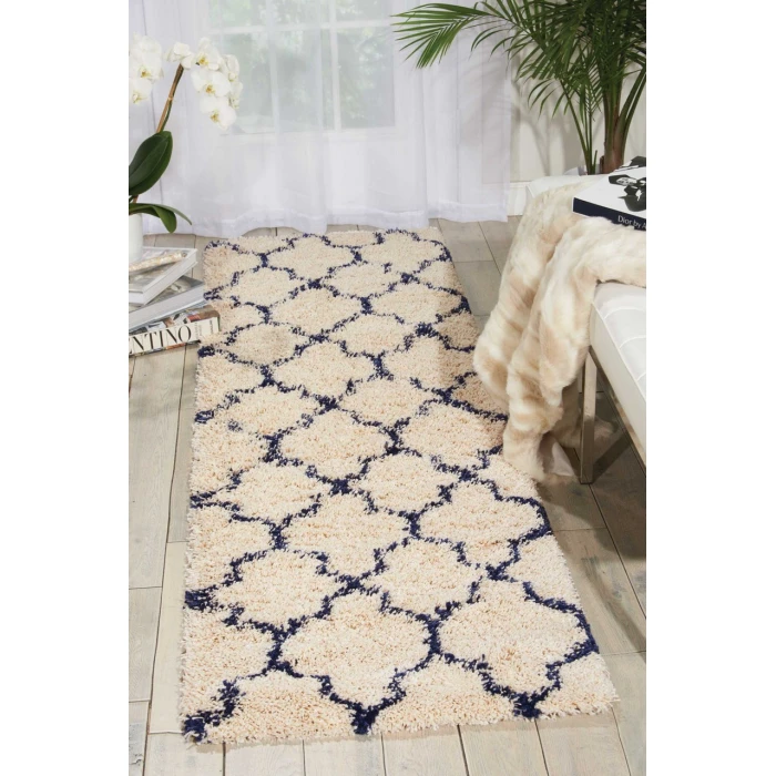 Nourison Amore Runner Area Rug AMOR2-Ivory/Blue