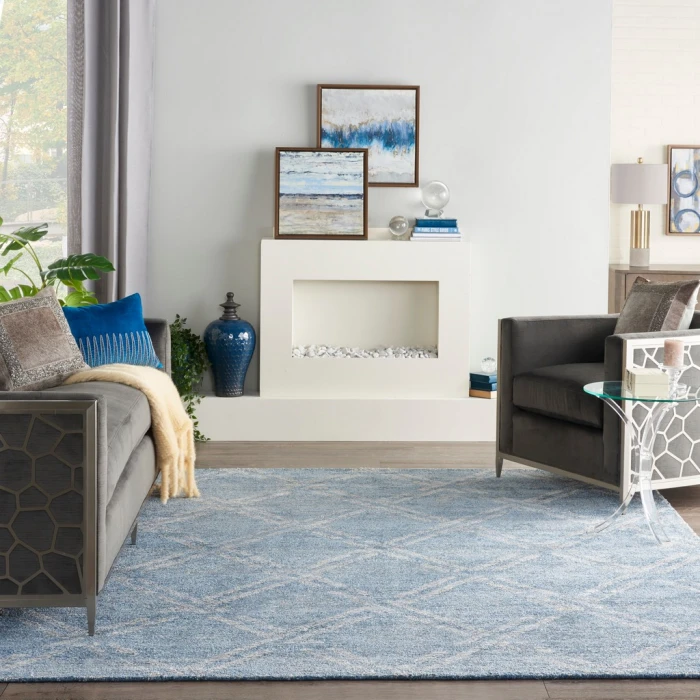 Nourison Venosa Area Rug VSN01-Blue/Ivory