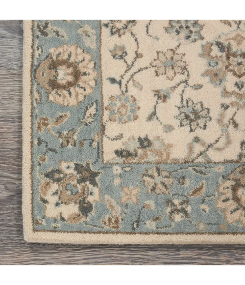 Nourison Living Treasures Area Rug LI16-Ivory/Aqua