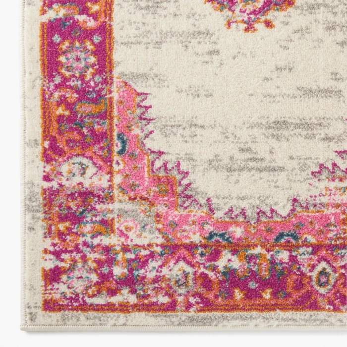 Nourison Passion Area Rug PSN03-Ivory/Fuchsia
