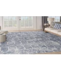 Nicole Curtis Machine Washable Series 1 Blue SR107 9 ft. 2 in. X 12 ft. Rectangle Rug