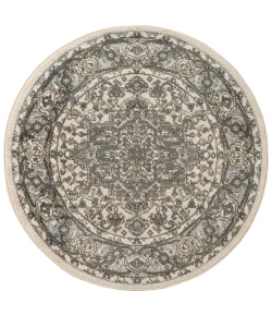 Nourison Home Quarry QUA05 Ivory Blue 4 ft. Round Area Rug