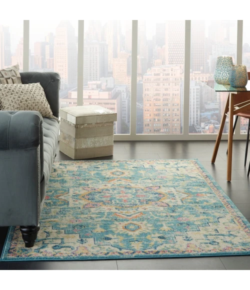 Nourison Passion Area Rug PSN25-Ivory/Light Blue