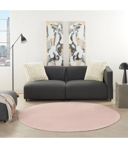 Nourison Essentials Pink Area Rug NRE01-Pink