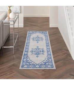 Nourison Home Whimsicle WHS03 Grey Blue 2 ft. X 8 ft. Area Rug