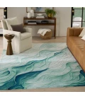 Nourison Prismatic Silver Green PRS42 6 ft. X 8 ft. Rect. Rug