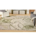 Nourison Astra Machine Washable Beige Green ASW14 7 ft. 10 in. X 10 ft. Rectangle Rug