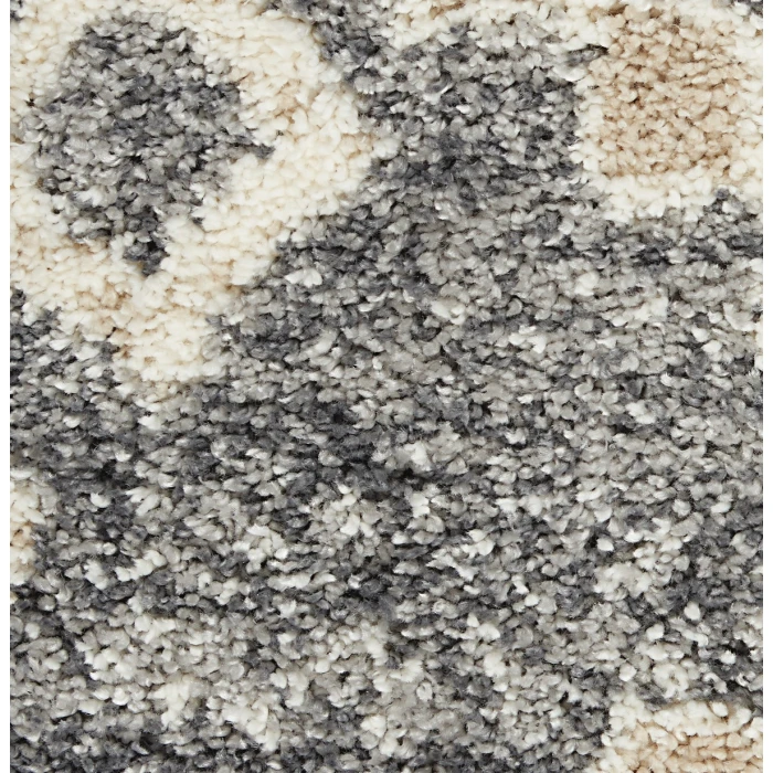 Nourison Oslo Shag Grey/Ivory OSL02 4 ft. X 6 ft. Rect. Rug