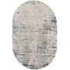 Nourison Home Quarry QUA01 Ivory Grey Blue 6 ft. X 9 ft. Oval Area Rug