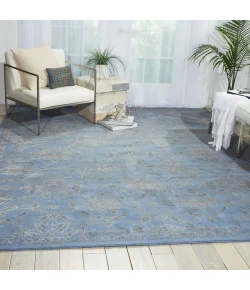 Nourison Home Silk Infusion Blue SIF01 7ft.9in. x 9ft.9in. Rect. Rug