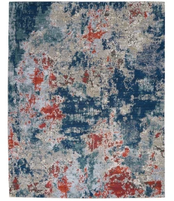 Nourison Home Artworks ATW01 Navy/Brick 8 ft. 6 in. X 11 ft. 6 in. Area Rug