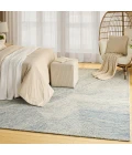DKNY Pure Angles Ivory Blue ANG01 8 ft. X 10 ft. Rect. Rug