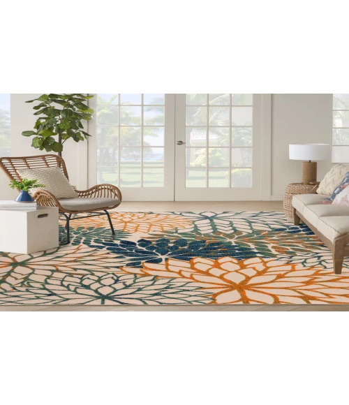 Nourison Aloha Blue Green ALH05 10 ft. X 14 ft. Rectangle Rug