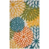 Nourison Home Aloha ALH05 Turquoise Multicolor 9 ft. X 12 ft. Area Rug