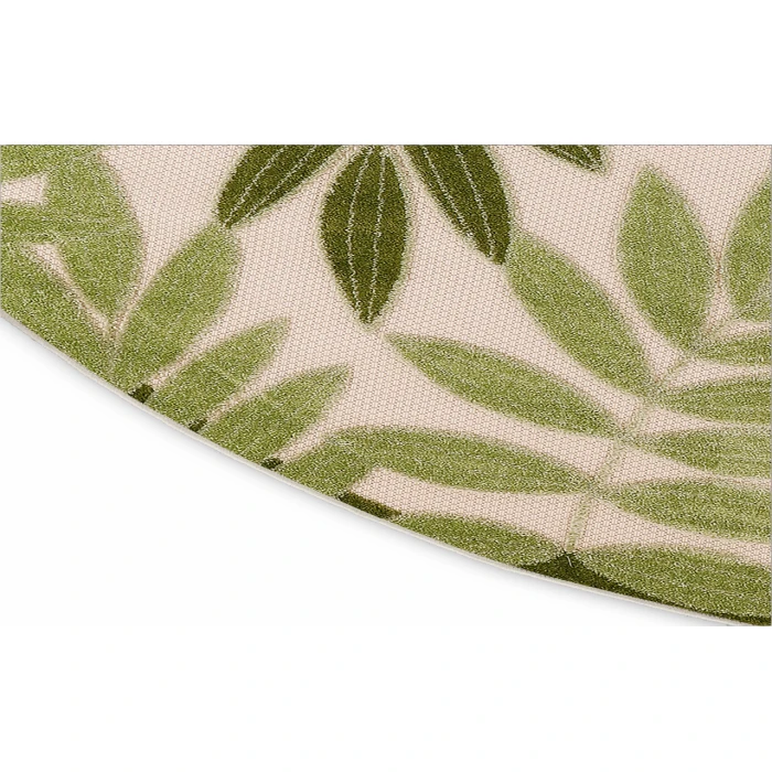 Nourison Aloha Ivory Green ALH18 7 ft. 10 in. Round Rug