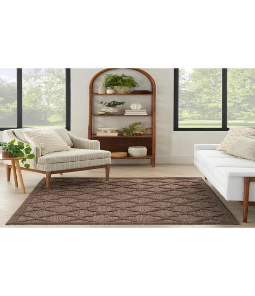 Nourison Easy Care Brown NES01 4 ft. X 6 ft. Rectangle Rug