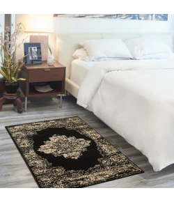 Nourison Home Grafix GRF14 Black 3 ft. X 5 ft. Area Rug