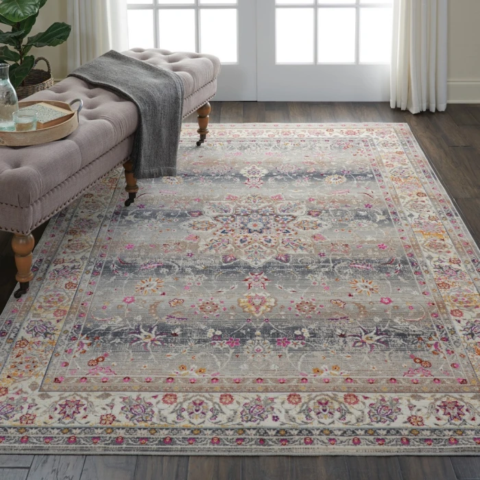 Nourison Vintage Kashan Area Rug VKA01-Grey