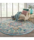 Nourison Passion Round Area Rug PSN25-Ivory/Light Blue