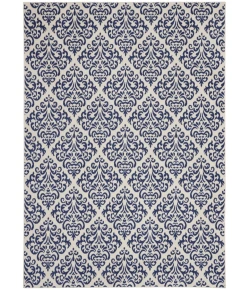 Nourison Home Grafix GRF06 White/Blue 7 ft. X 10 ft. Area Rug