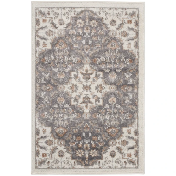 Nourison Elation Area Rug ETN08-Ivory Grey