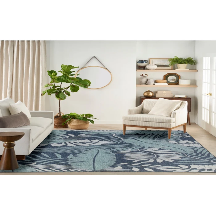Nourison Garden Oasis Navy GOA02 9 ft. X 12 ft. Rectangle Rug
